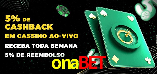 Promoções do cassino ao Vivo onabet